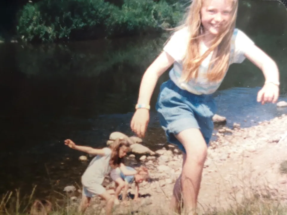 A young Stella Power spends time at the River Anner.