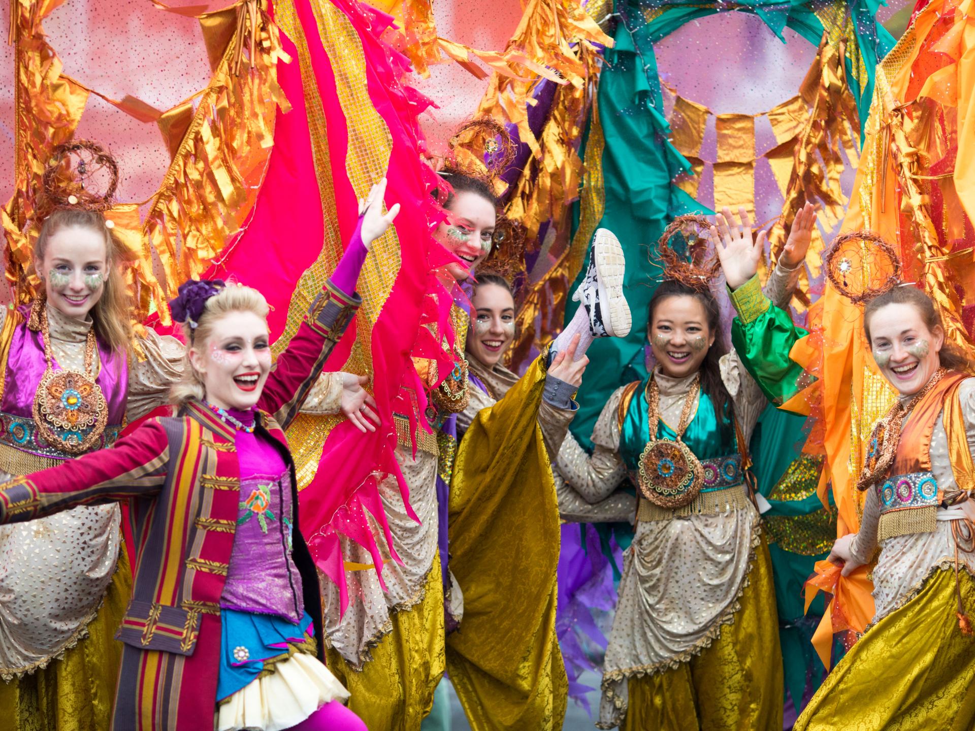 Limerick Ladies Dancing in Colourful Clothing