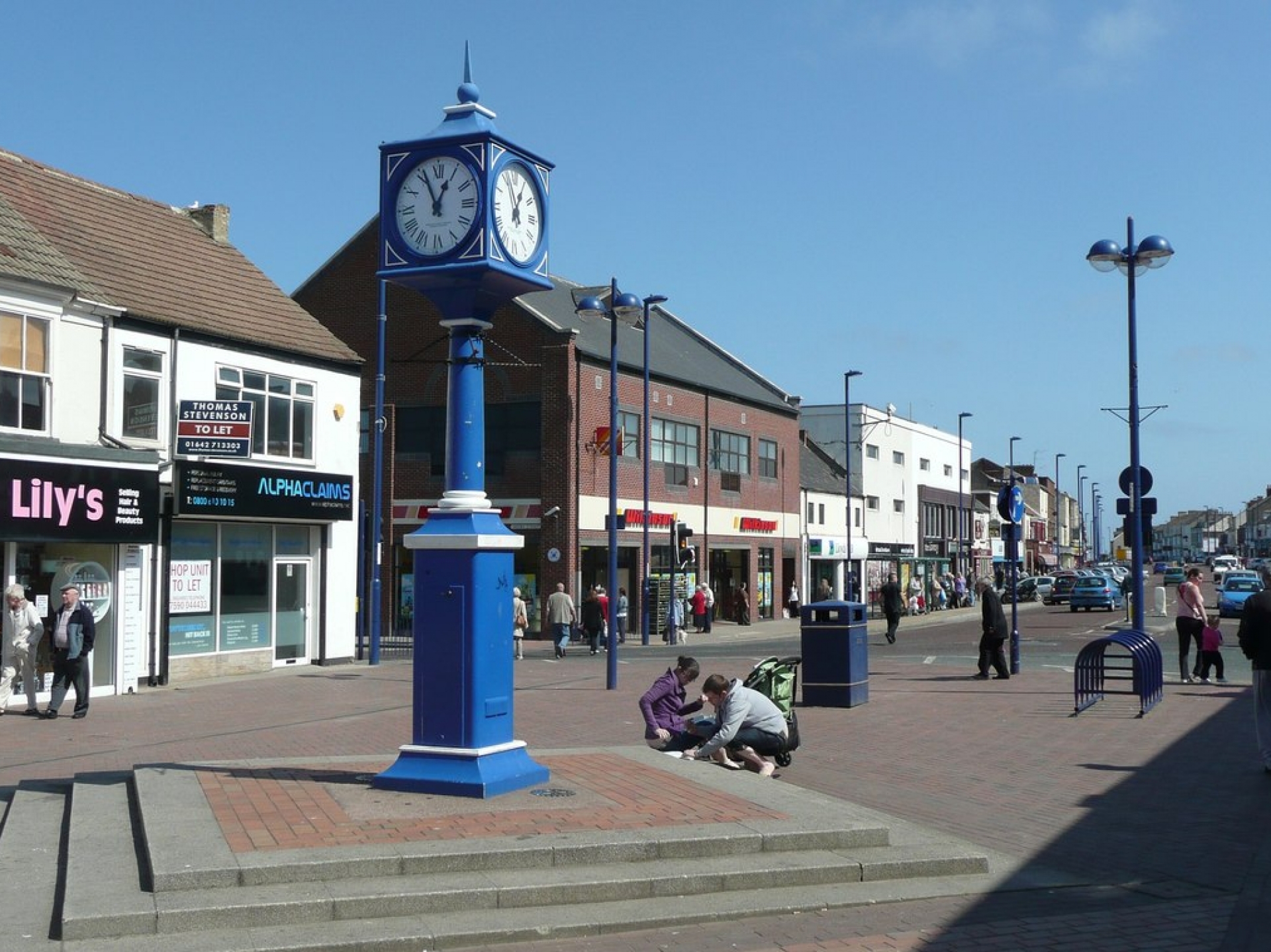 Clock in the High Street, Redcar 