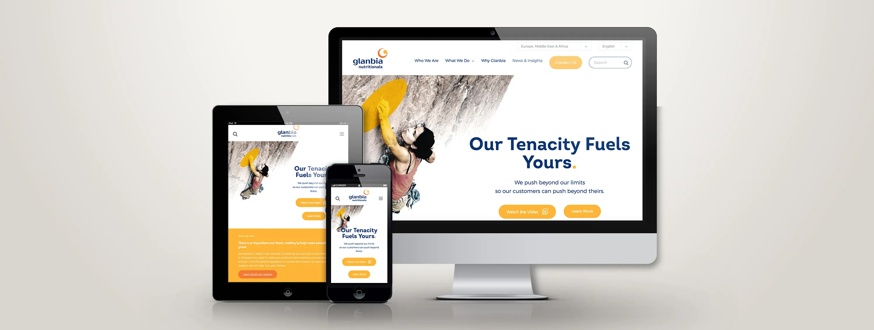 Glanbia Responsive Website