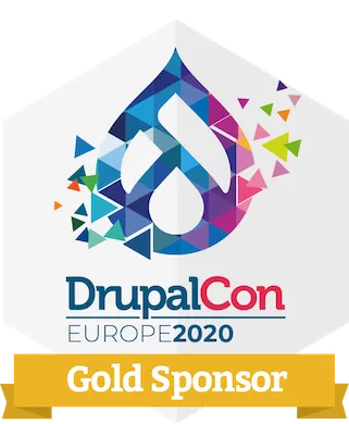 DrupalCon Europe 2020 Gold Sponsor badge