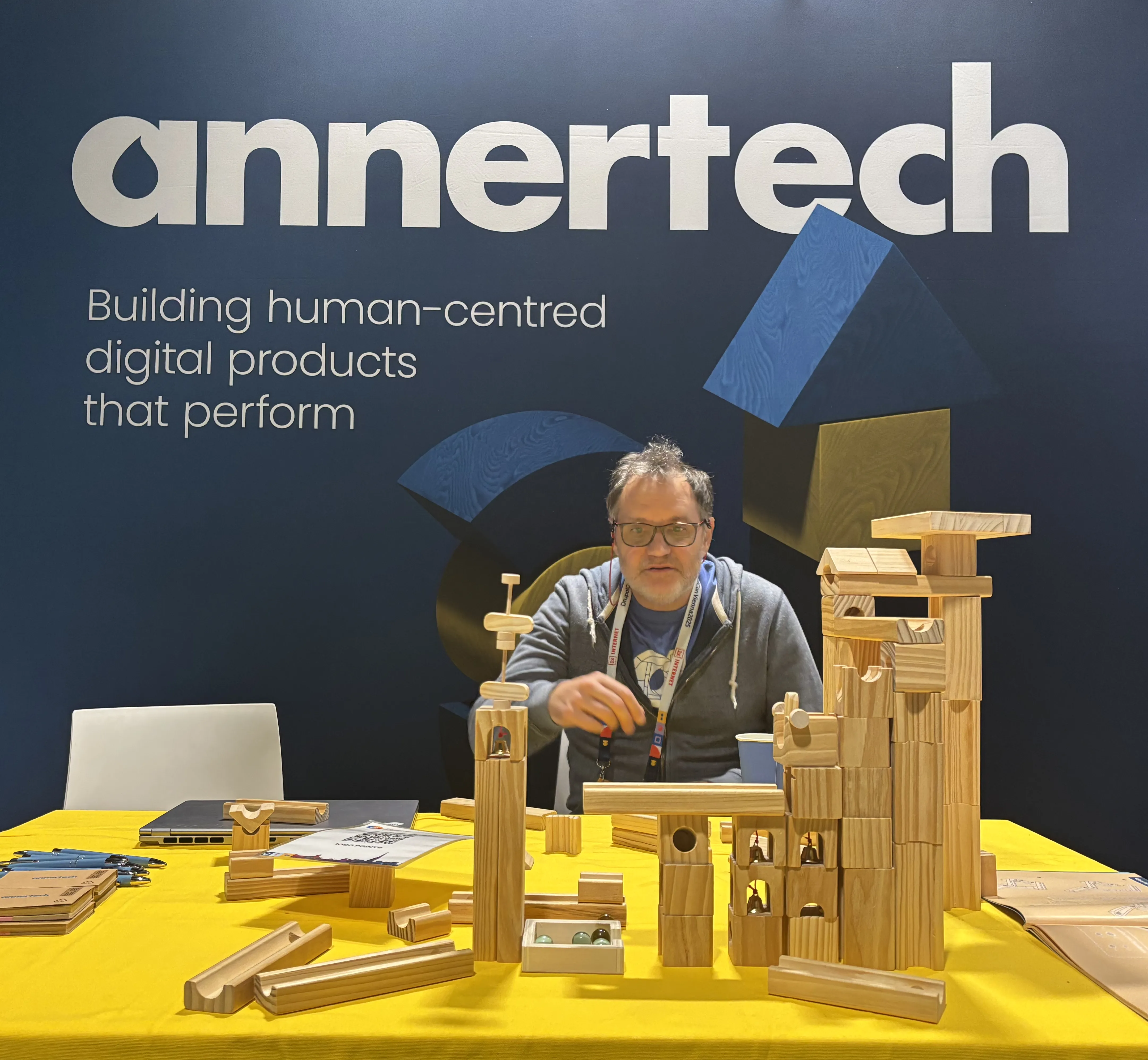 The marble run at Annertech's DrupalCon booth