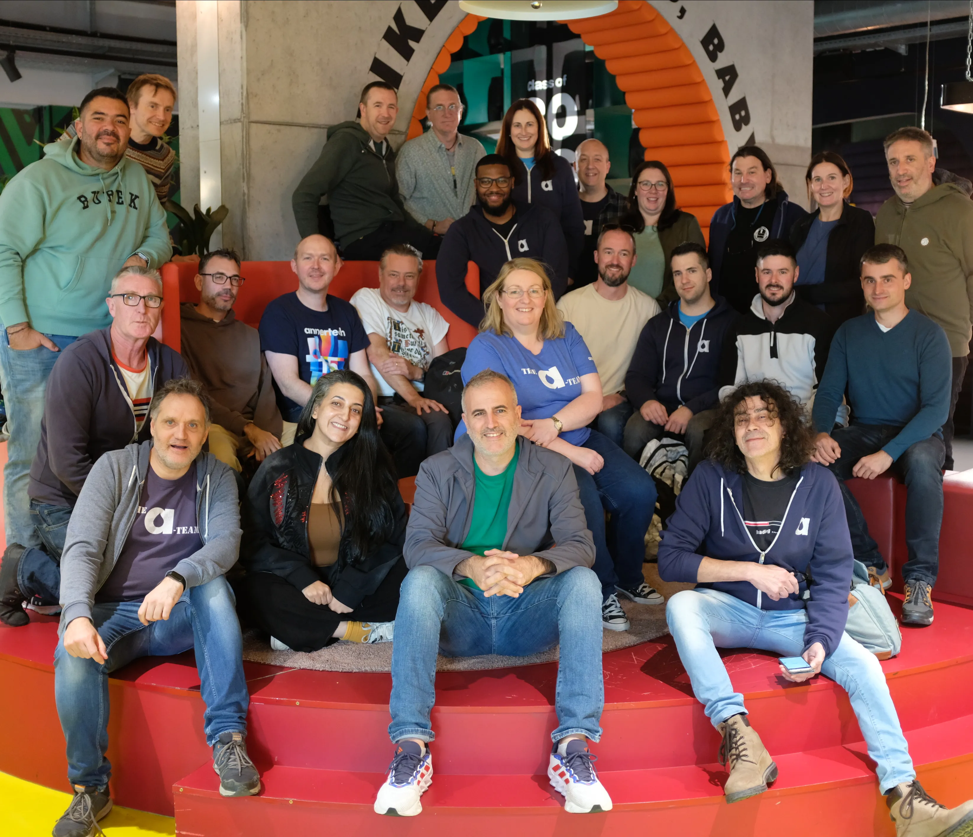 Team Annertech at The Social Hub foyer in Vienna.