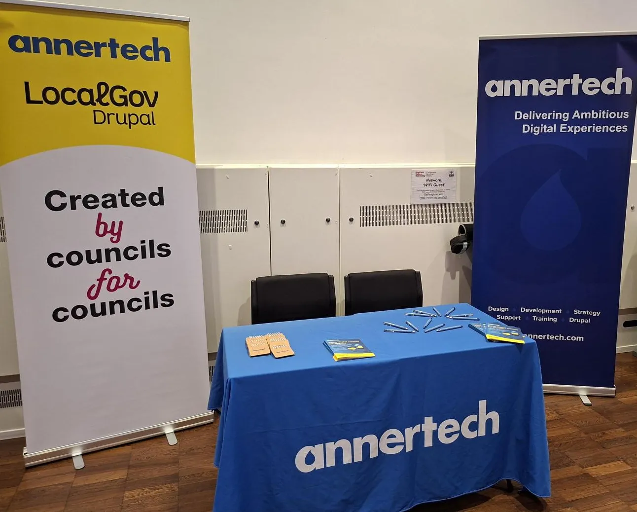 The Annertech booth at LocalGov Drupal Camp.