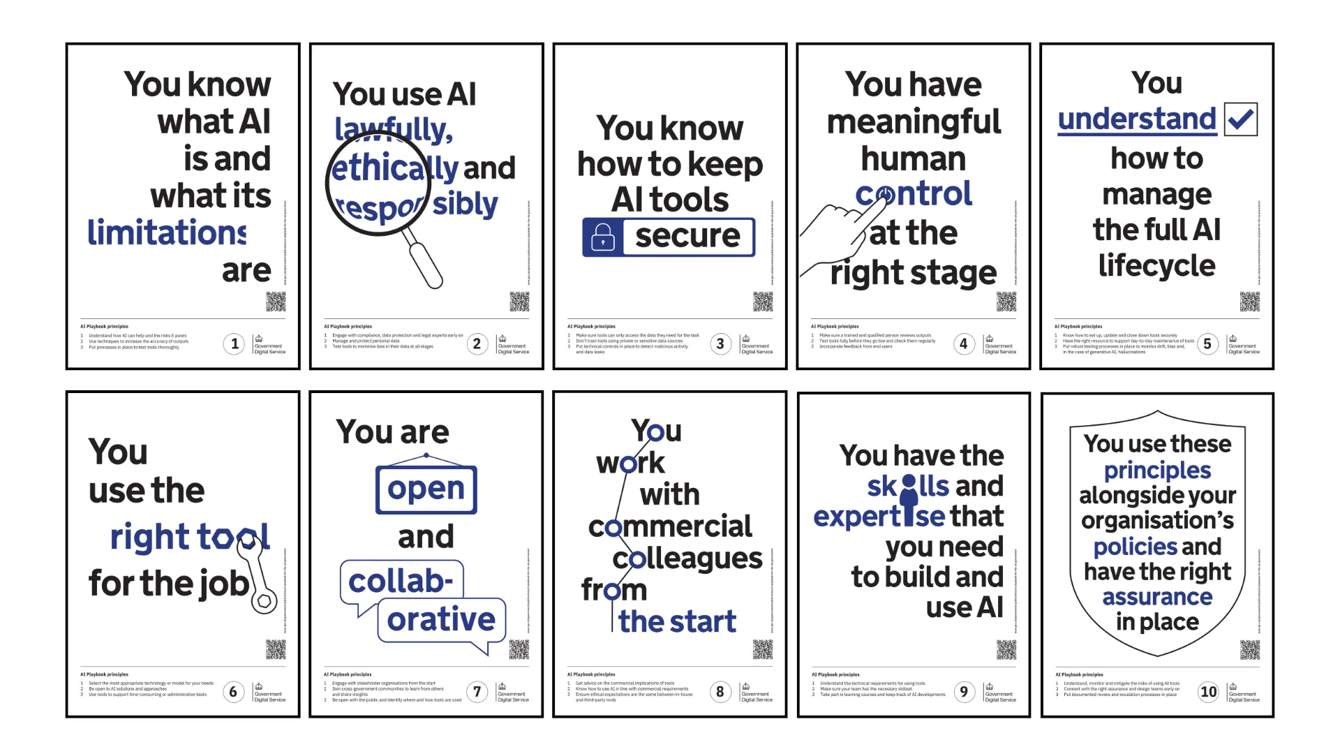 The UK Government's AI posters are great examples of how to use AI responsibly.