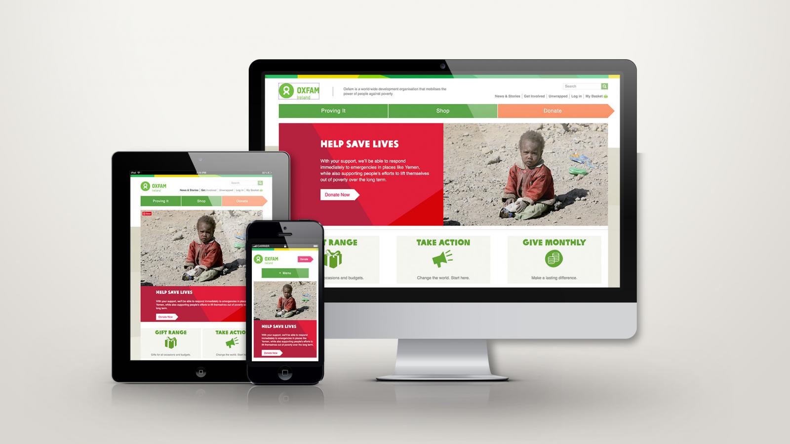Oxfam Responsive Website