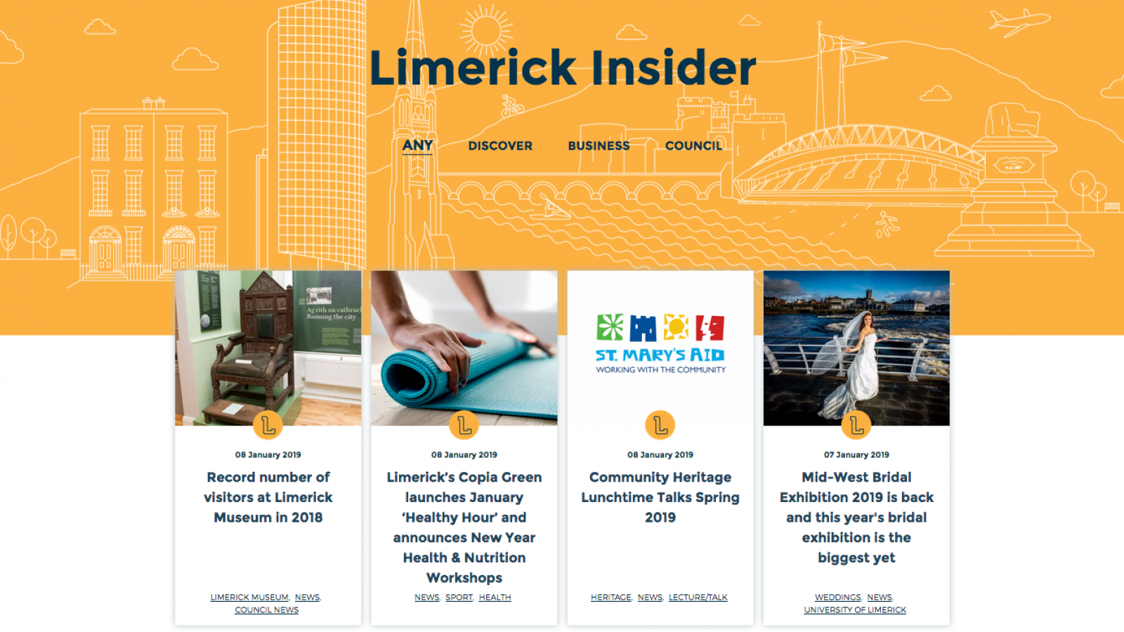 Screenshot of Limerick Insider